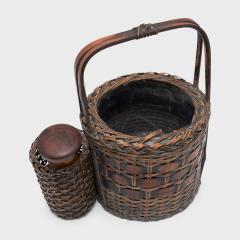 Japanese Woven Bamboo Tabako bon - 4459846