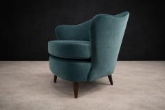 Joaquim Tenreiro Concha Armchair in Hardwood Mohair by Joaquim Tenreiro 1950s Lot 138A - 4624634