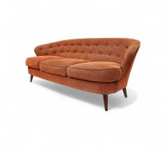 Joaquim Tenreiro Concha Sofa in Hardwood Chenille Joaquim Tenreiro 1960s Lot 333A - 4624392
