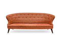 Joaquim Tenreiro Concha Sofa in Hardwood Chenille Joaquim Tenreiro 1960s Lot 333A - 4624396