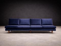 Joaquim Tenreiro Four Seat Sofa in Hardwood by Joaquim Tenreiro 1950s Lot 500A - 4624782