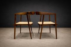 Joaquim Tenreiro Pair of Armchairs in Rosewood and Cane Joaquim Tenreiro 1950s Lot 533 - 4624661