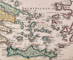 Johann Baptist Homann Hand Colored 18th Century Homann Map of the Danube Italy Greece Croatia - 2684795