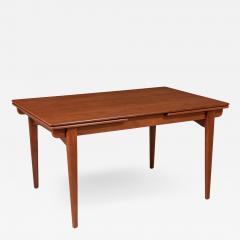Johannes Andersen Danish Modern Expanding Teak Draw Leaf Dining Table - 2931951