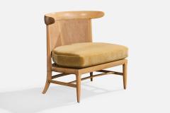 John Lubberts Lambert Mulder Slipper Chairs with Wood and Cane USA 1950s - 4768573