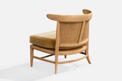 John Lubberts Lambert Mulder Slipper Chairs with Wood and Cane USA 1950s - 4768574
