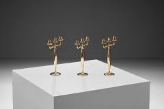 John Norelius Trio of Dirigold Art Nouveau Candelabras for AB Alco Sweden 1920s - 2930115