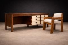 Jorge Zalszupin Brazilian Modern Armchair in Caviuna wood Wool Jorge Zalszupin 1960s 608A - 4624346