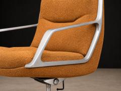 Jorge Zalszupin Low Commander Swivel Armchair in Chenille Aluminum 1973 - 4801705