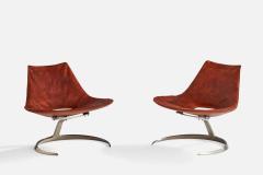 Jorgen Kastholm Preben Fabricius Lounge Chairs in Leather Denmark 1960s - 4768642