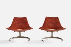 Jorgen Kastholm Preben Fabricius Lounge Chairs in Leather Denmark 1960s - 4768646