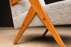 Jos Zanine Caldas Z Armchair in Pau Marfim Wood Boucle by Jose Zanine Caldas 1950s Lot 376 - 4624719
