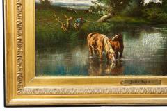 Jules Dupre Pastoral Landscape of Horses Drinking Jules Dupre - 4458111