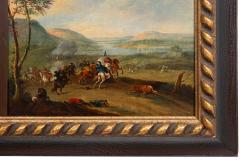 KAREL BREYDEL Cavalry Battling by the River a Pair Circle of Karel Breydel - 4458161