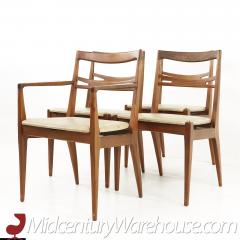 Kipp Stewart Kipp Stewart for Drexel Declaration Mid Century Walnut Dining Chairs Set of 4 - 2580574