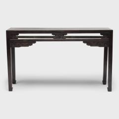 Lacquered Console Table with Scroll Spandrels - 4181389