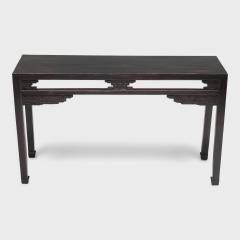 Lacquered Console Table with Scroll Spandrels - 4181391