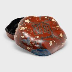 Lacquered Happiness Box with Birds Blossoms - 4459750