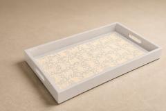 Large Butterflies Decorative Tray Lacquered Wood Ensamble Artesano 2024 - 4801596