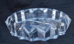 Large Faceted Lucite Hollywood Regency Divided Bowl Chip and Dip - 1803454