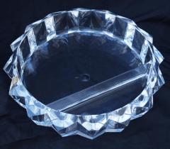 Large Faceted Lucite Hollywood Regency Divided Bowl Chip and Dip - 1803455