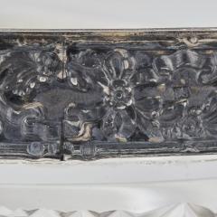 Large Russian Silver Mounted Crystal Bonbonniere In The Form Of A Boat  - 4781589