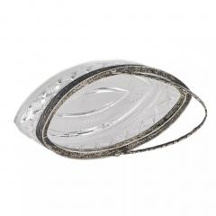 Large Russian Silver Mounted Crystal Bonbonniere In The Form Of A Boat  - 4781591
