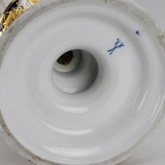 Large Salon Vase With Floral Bouquets Ernst August Leuteritz Germany Meissen - 4782128