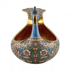 Large Silver Kovsh In The Russian Style With Cloisonne Enamel Russia Moscow - 4781568