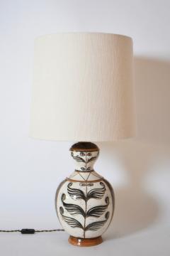 Large glazed ceramic lamp in baluster shape 1950s  - 4540039