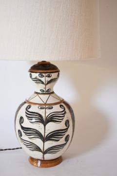 Large glazed ceramic lamp in baluster shape 1950s  - 4540041