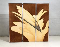 Leather and Suede Screen Room Divider 1970 - 2921578