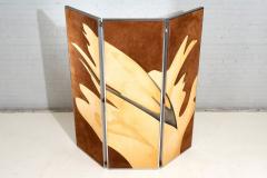 Leather and Suede Screen Room Divider 1970 - 2921582