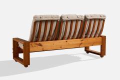 Leif Wikner Sofa with Pine and Fabric Sweden 1970s - 4768932