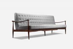 Liceu de Artes e Oficios Sofa with Rosewood and Grey Fabric Brazil 1955 - 4768955