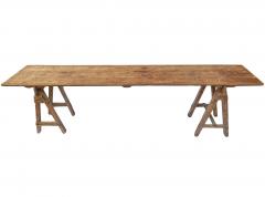 Long Antique Saw Horse Table - 2912186