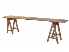 Long Antique Saw Horse Table - 2912187
