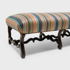 Long Upholstered Os de Mouton Bench - 4181636