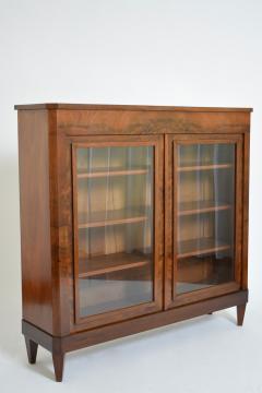 Louis XVI style mahogany bookshelves cabinet 1940s  - 4539668