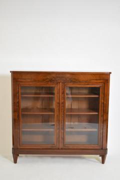Louis XVI style mahogany bookshelves cabinet 1940s  - 4539669