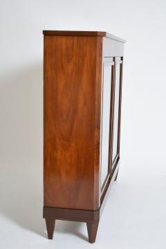 Louis XVI style mahogany bookshelves cabinet 1940s  - 4539670