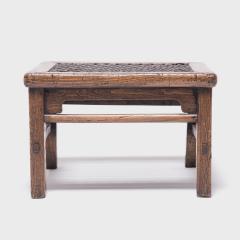 Low Stool with Woven Hide Top - 4180157