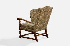Ludvig Sturm Attribution Lounge Chairs with Fabric and Oak Sweden 1940s - 4769037