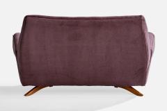 Luigi Scremin Sofa with Wood and Fabric Italy 1950s - 4769074