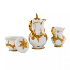 Luxurious Mocha Coffee Service For Six Persons Meissen 20th Century - 4781957