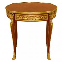 Mahogany Table With Marquetry In The Louis XV Style  - 4780993