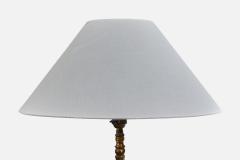 Maison Bagues Floor Lamp with Brass and Fabric France 1960s - 4769111