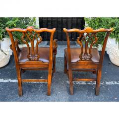Maitland Smith 1990s Maitland Smith Chippendale Style Mahogany Dining Chairs Set of 8 - 2997154
