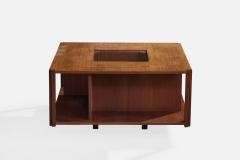 Marco Zanuso Coffee Table with Wood and Glass Italy 1960s - 4769158