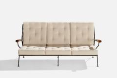Maurizio Tempestini Sofa with Iron Maple and Fabric USA 1950s - 4769227
